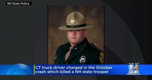 Truck driver charged in I-95 crash that killed NH trooper - CBS Boston
