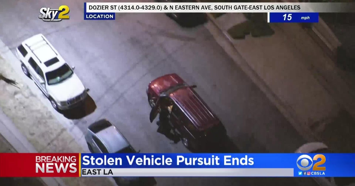 Pursuit of stolen vehicle comes to end in East LA; suspect surrenders ...