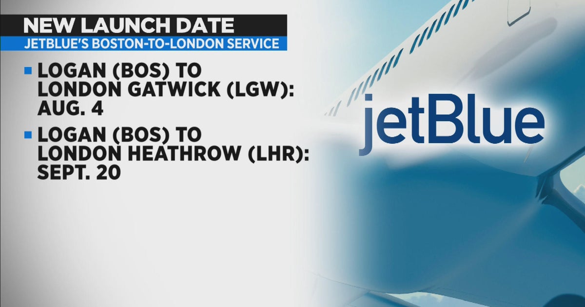 JetBlue pushes back start of Boston-to-London service - CBS Boston