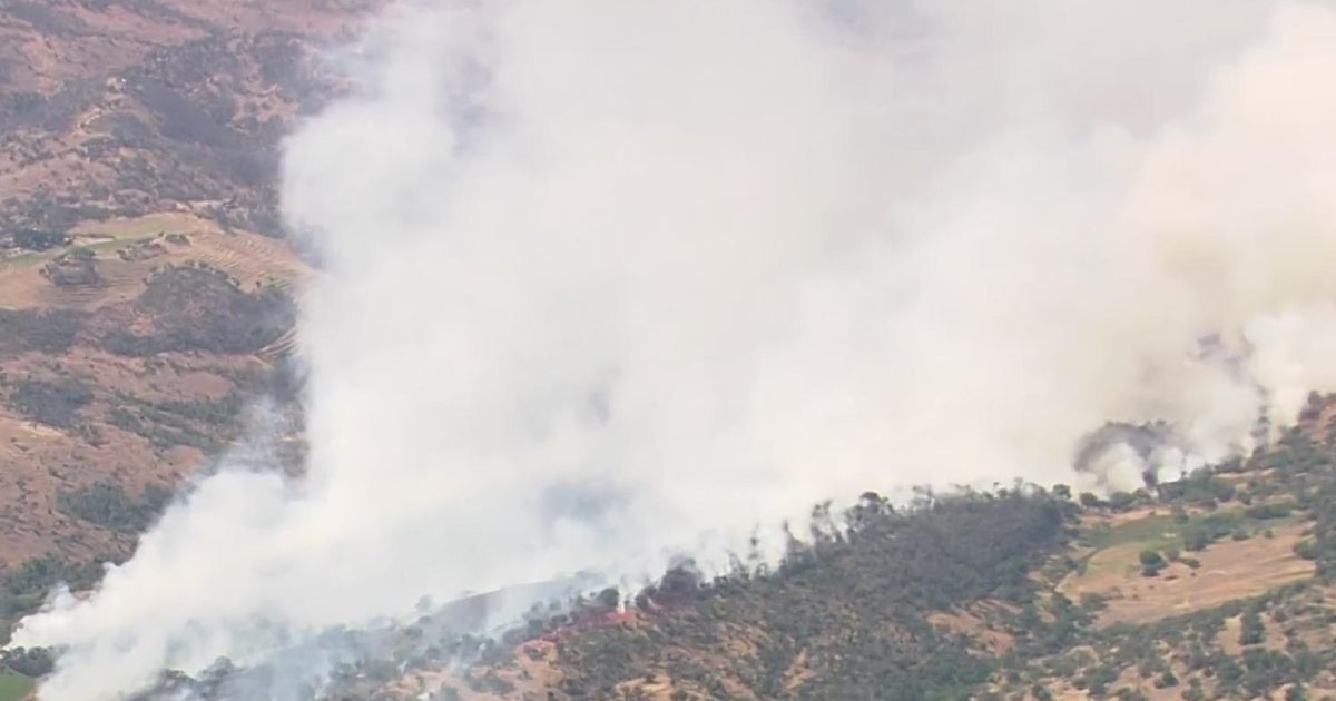 Raw Video Chopper 5 over fire near Old Soda Springs Road in Napa County CBS San Francisco