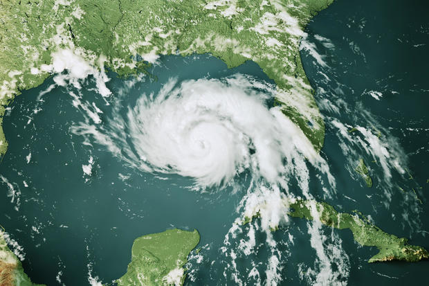 Hurricane Ida 2021 satellite map 