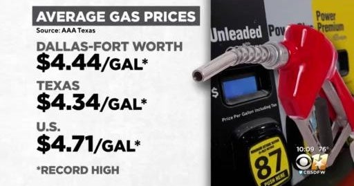 North Texas gas prices up... again CBS Texas