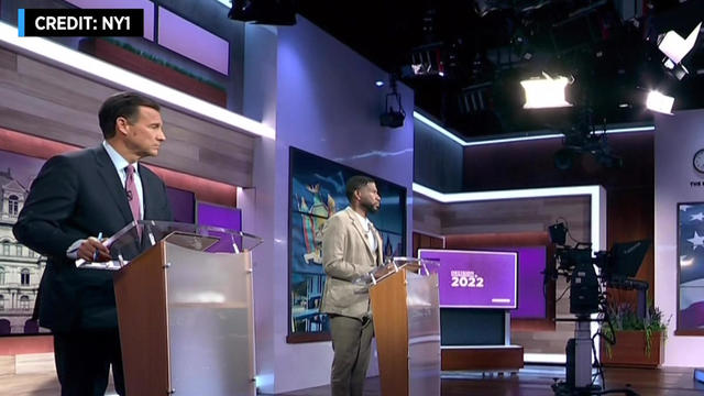 New York City Public Advocate Jumaane Williams​ and Long Island Congressman Tom Suozzi, both vying for the Democratic nomination for New York governor, participated in a debate on June 2, 2022, on NY1. 