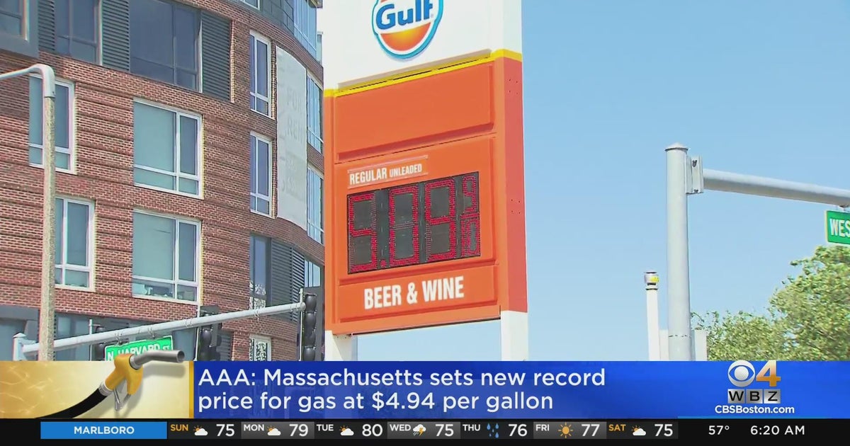 Massachusetts sets new record for gas prices - CBS Boston