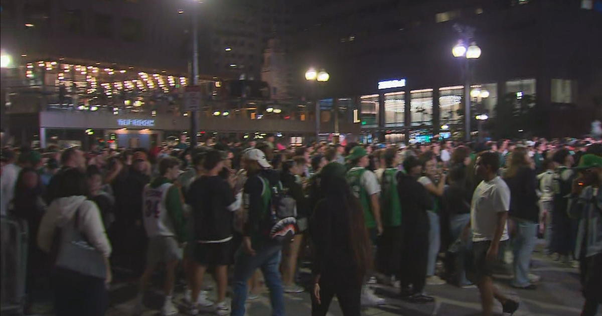 Celtics fans pack Faneuil Hall for watch party CBS Boston