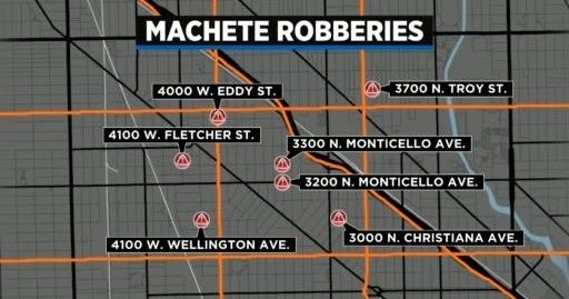 Machete robberies on Chicago's northwest side CBS Chicago