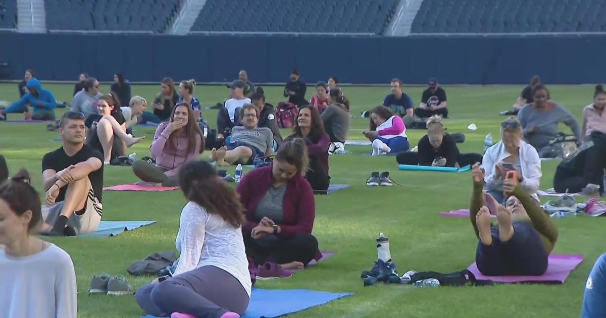 'Yoga on the 50' takes over Soldier Field CBS Chicago