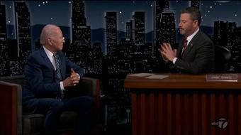 President Biden talks with Jimmy Kimmel 