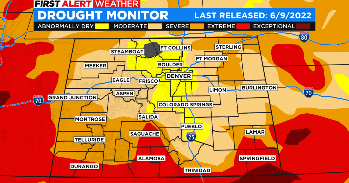 No Drought! Recent Rain Was Enough To Wipe Out Drought In Denver - CBS ...