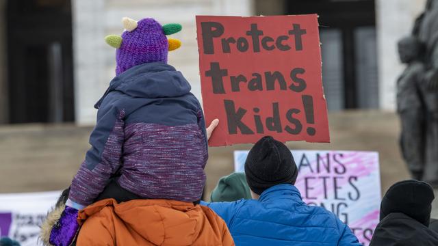 St. Paul, Minnesota. March 6, 2022. Because the attacks against transgender kids are increasing across the country Minneasotans hold a rally at the capitol to support trans kids in Minnesota, Texas, and around the country. 
