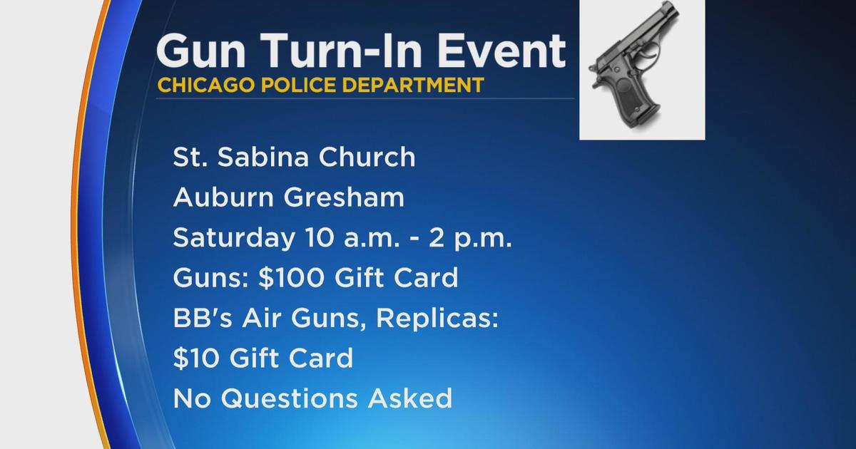 CPD hosting gun turn in event Saturday CBS Chicago