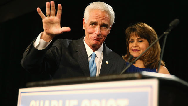 Former Florida Gov. And Gubernatorial Candidate Charlie Crist Attends Election Night Rally 