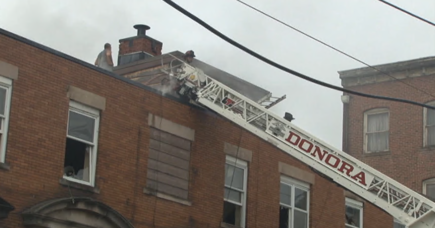 Tenants evacuated from burning apartment building in Donora CBS
