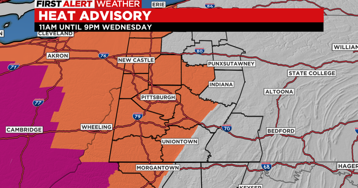 Pittsburgh Weather Heat advisory issued for area Wednesday CBS