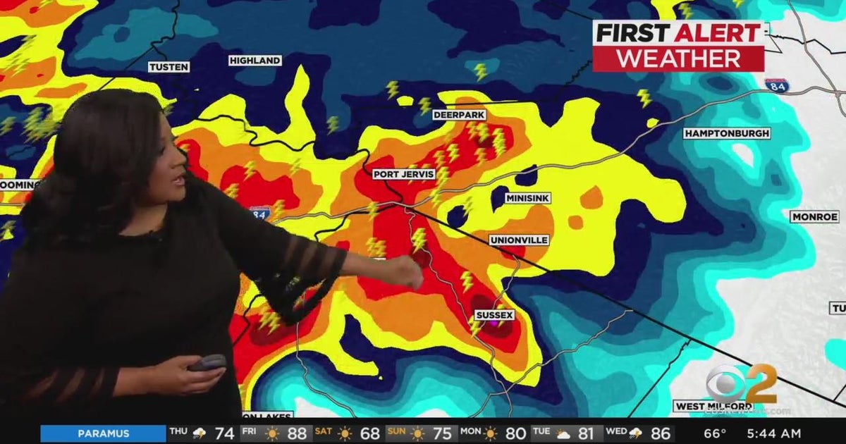 First Alert Weather: Thunderstorm warning - CBS New York