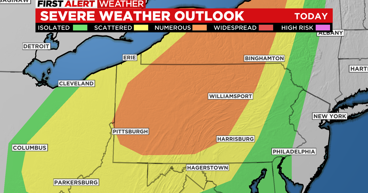 First Alert Weather Tornado watch issued for Laurels CBS Pittsburgh