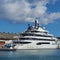 Russian superyacht seized by U.S. docks in Hawaii, flying American flag