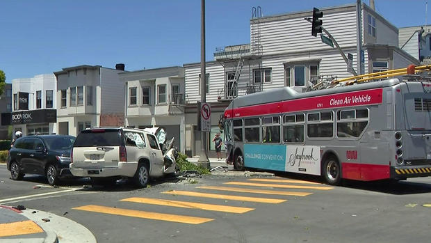 SUV - Muni Bus Crash in S.F. 