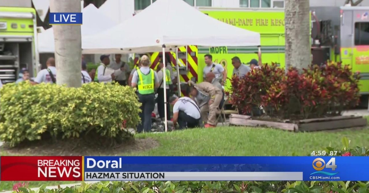 Major hazmat response in Doral after chemicals leak
