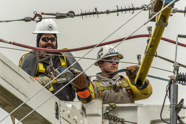 Power Company Upgrades Power Lines And Infrastructure 
