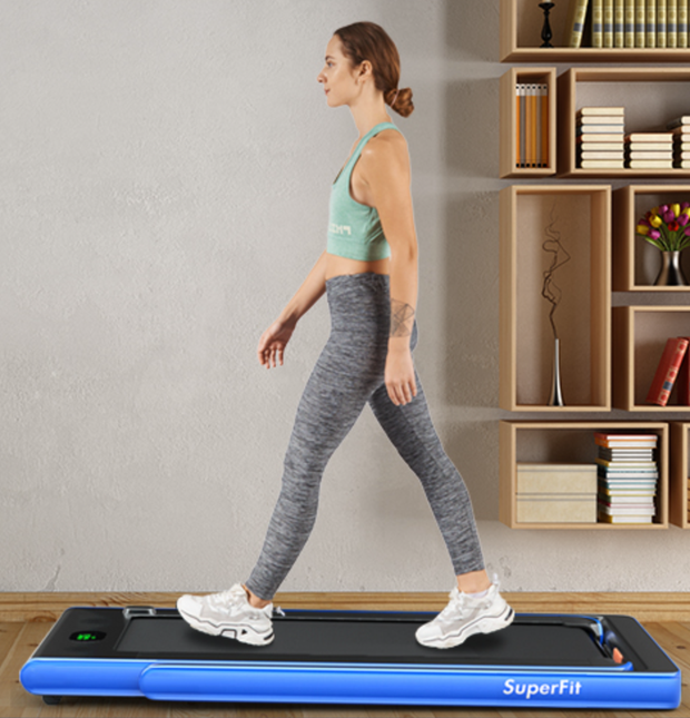 Goplus 2 in 1 folding treadmill