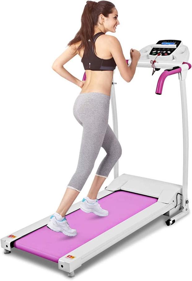 Goplus pink Folding Treadmill 