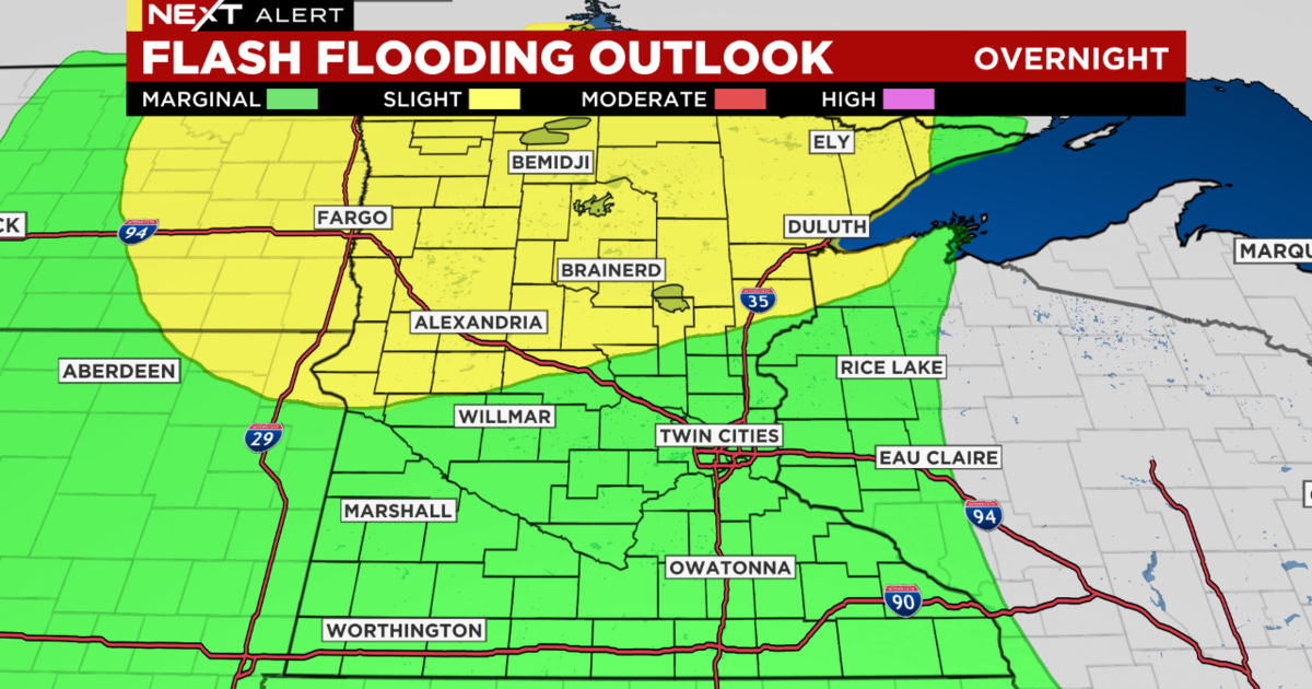 Next Weather Alert Flash flood threat up north with potential for