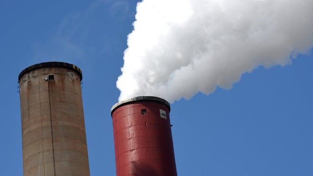 Smokestacks are seen at Tampa Electric Big Bend power