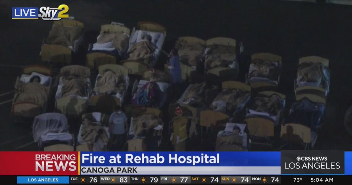 LAFD crews battle fire at rehab hospital in Canoga Park - CBS Los Angeles