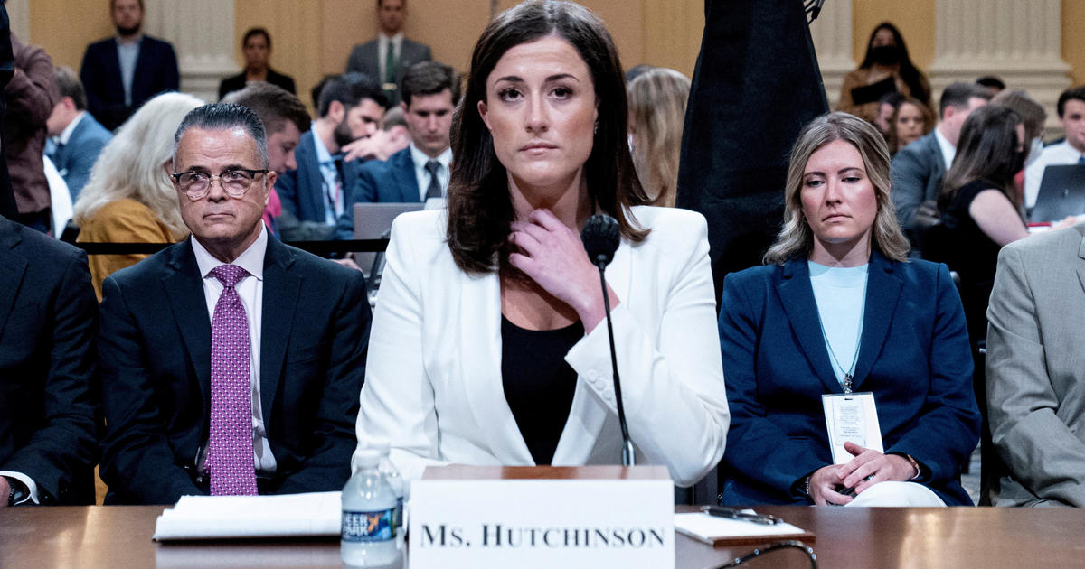 Cassidy Hutchinson testifies on Jan. 6 warnings pardon requests and Trump lunging at steering wheel demanding to go to Capitol – CBS News