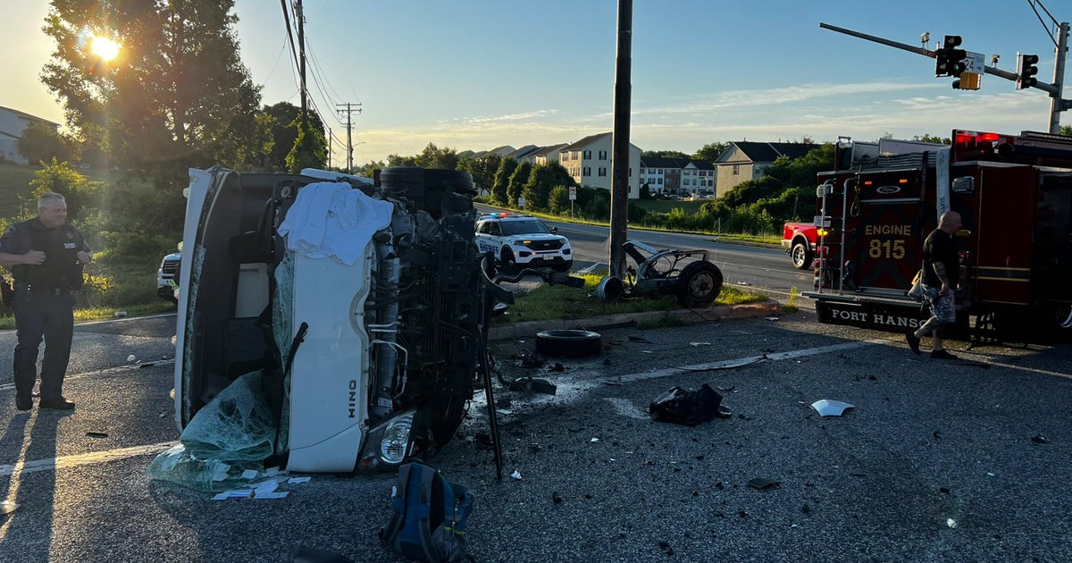 1 Hospitalized After Truck Overturns In Edgewood CBS Baltimore