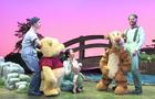 Actors and puppeteers portray Winnie the Pooh, Piglet and Tigger in  Disney's "Winnie the Pooh: The New Musical Stage Adaptation"  at Theatre Row on 42nd Street 
