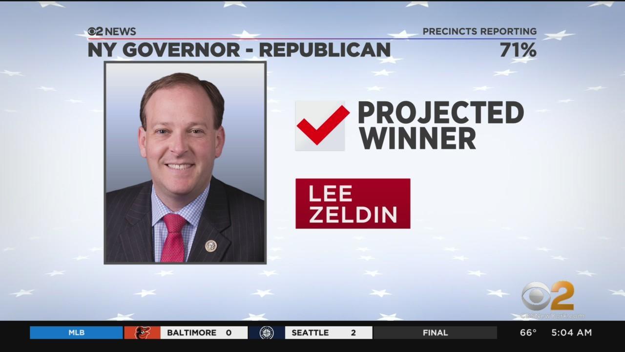 Lee Zeldin projected winner of New York GOP gubernatorial primary - CBS New  York