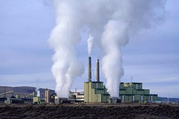 Steam billows from a coal-fired power plant Nov. 18, 2021, in Craig, Colorado.
