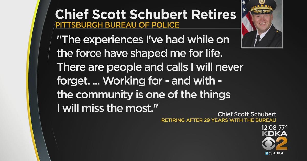 Pittsburgh Police Chief Scott Schubert Retires From Force Cbs Pittsburgh