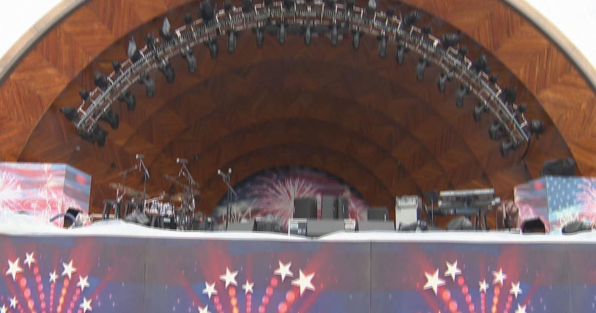 Final preparations take place for Boston Pops concert on Fourth of July