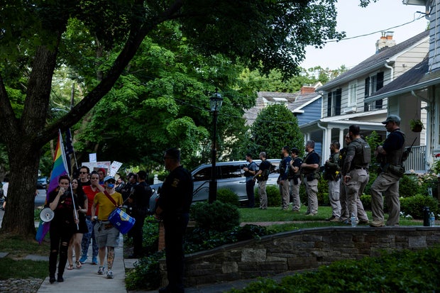 Abortion Rights Activists Protest Outside Justices' Homes 