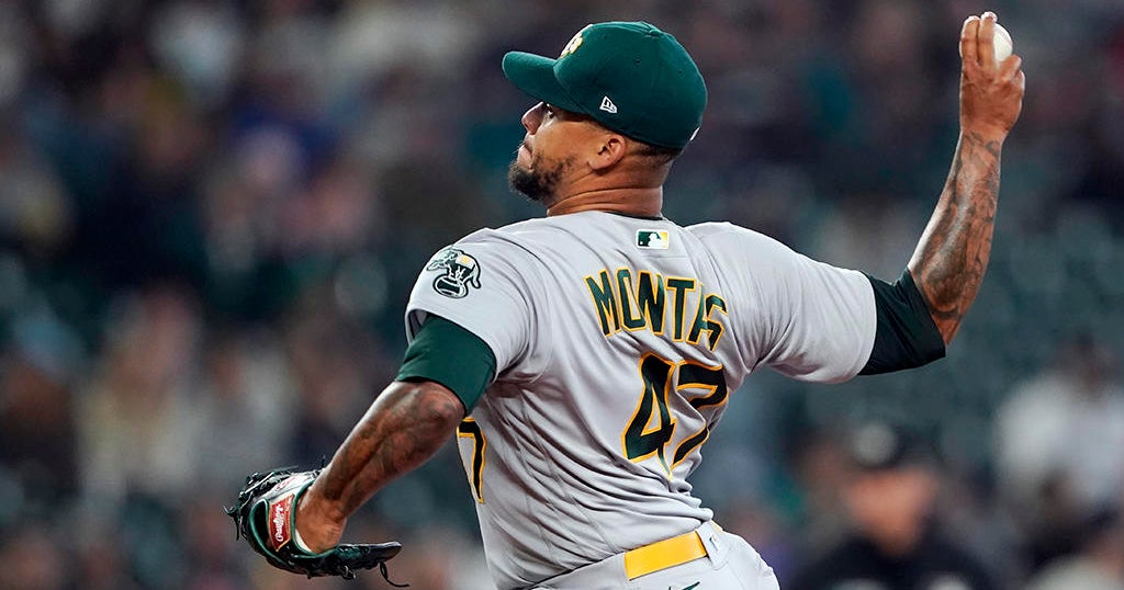 Yankees get starter Frankie Montas, reliever Lou Trivino from A's for 4  prospects - CBS New York