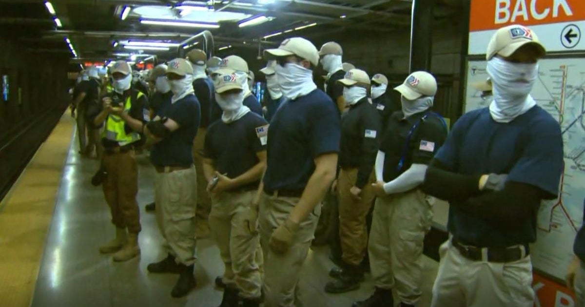 Dozens of white supremacists in group called Patriot Front seen marching  through Boston - CBS Boston