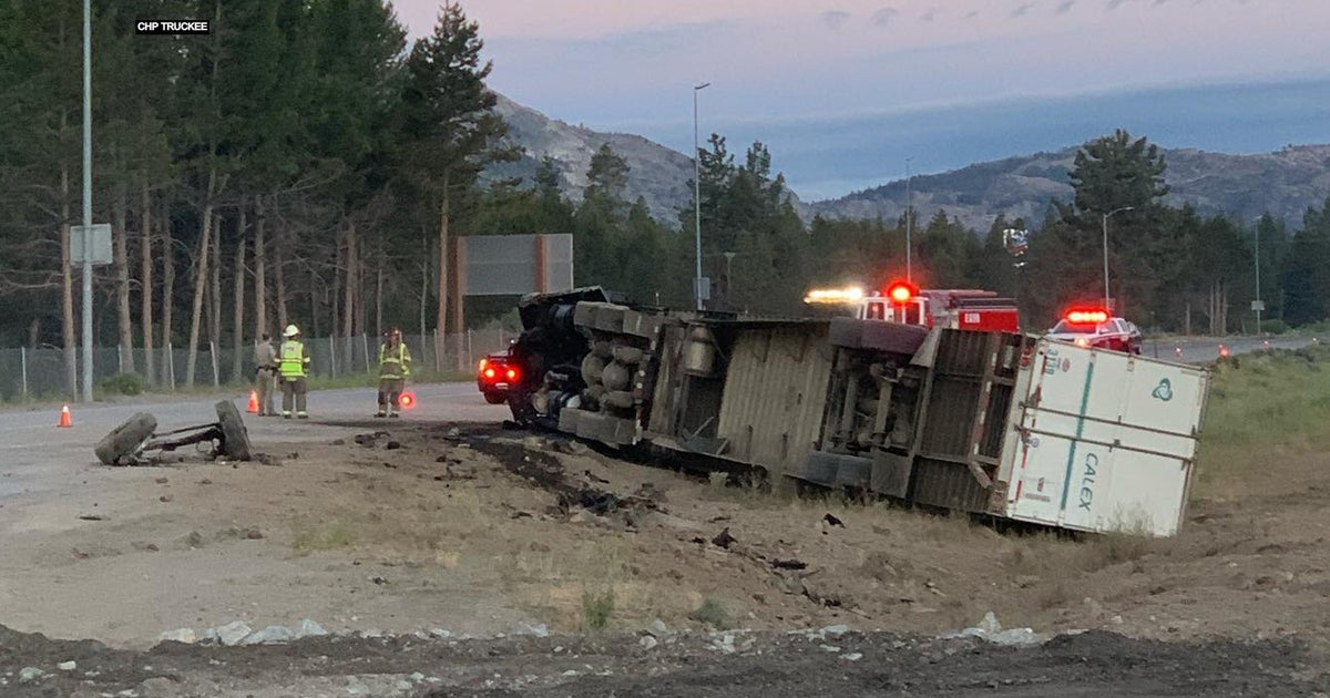 Big Rig Crash On I-80 Near Donner Lake Blocks 1 Lane - CBS Sacramento