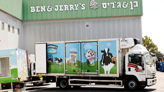FILE PHOTO: A Ben & Jerry's ice-cream delivery truck is seen at their factory in Be'er Tuvia, Israel 