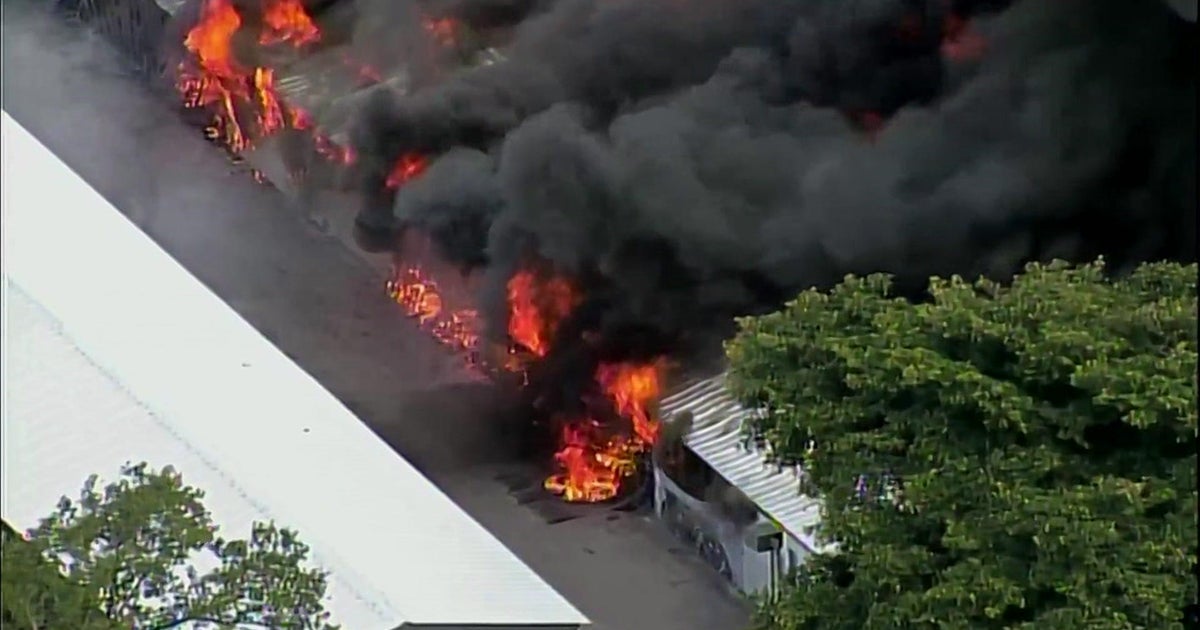 Black smoke from Tropicana Flea Market fire in Miami could be seen for miles