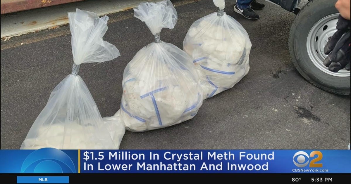 $1.5 million in crystal meth found in Manhattan - CBS New York