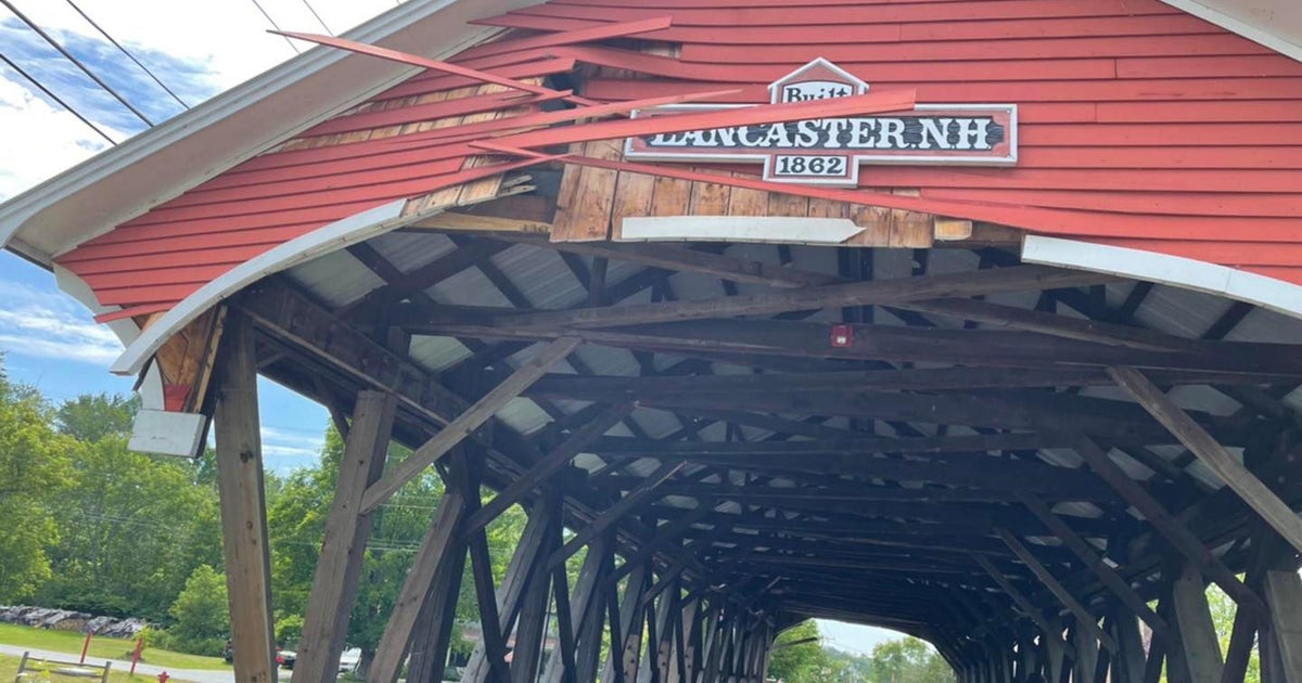Historic covered bridge in New Hampshire damaged by truck CBS Boston