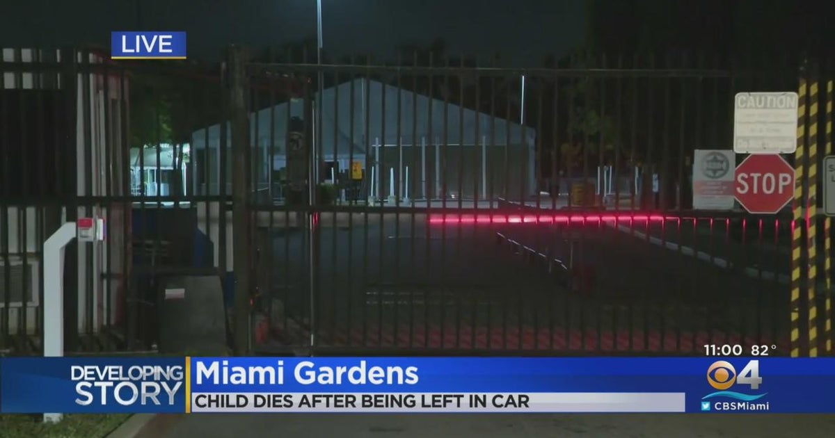 Child dies after being left in car in Miami Gardens