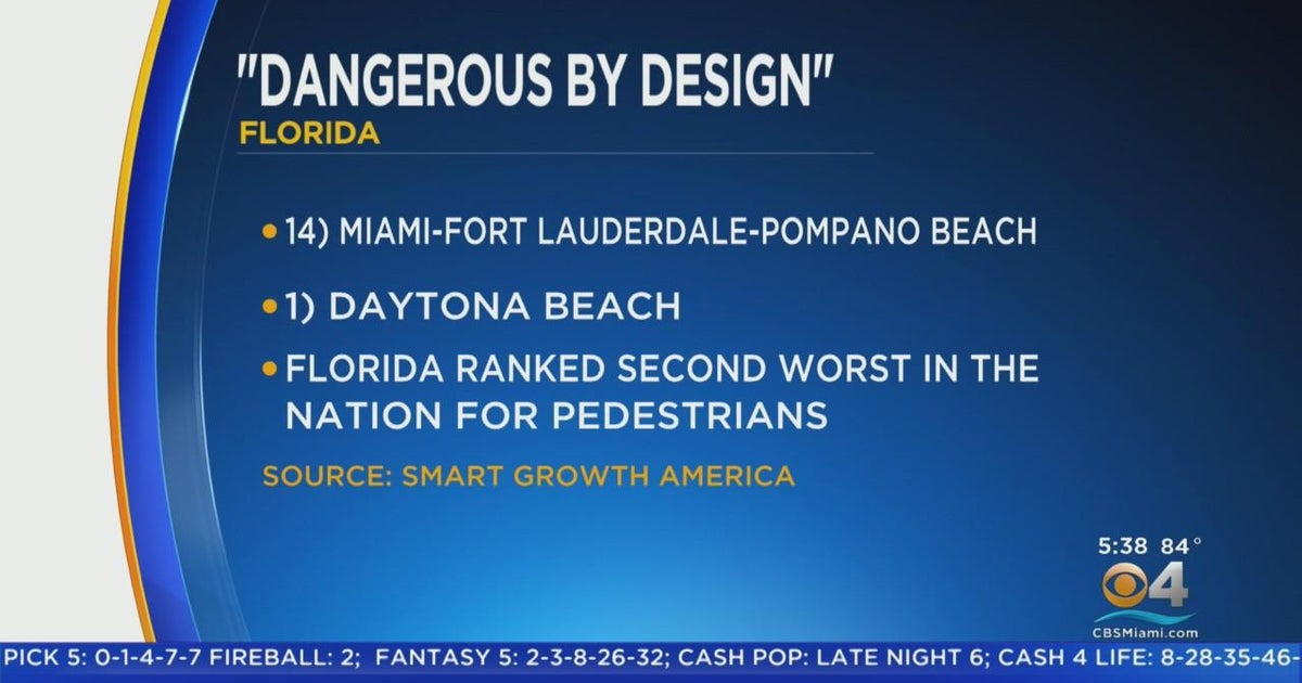 Florida is second most dangerous place for pedestrians in the country
