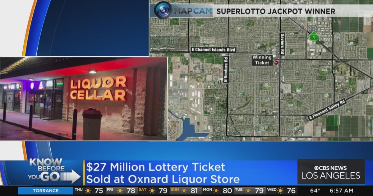 27 million lottery ticket sold in Oxnard CBS Los Angeles