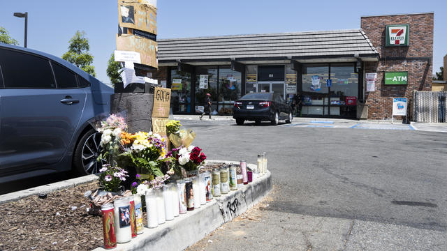 Memorial for 7-Eleven shooting victim in Brea, CA 