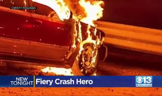 suv on fire in sacramento county 