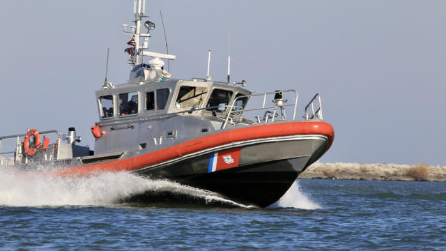 US Coast Guard Patrol Boat in an high speed chase 